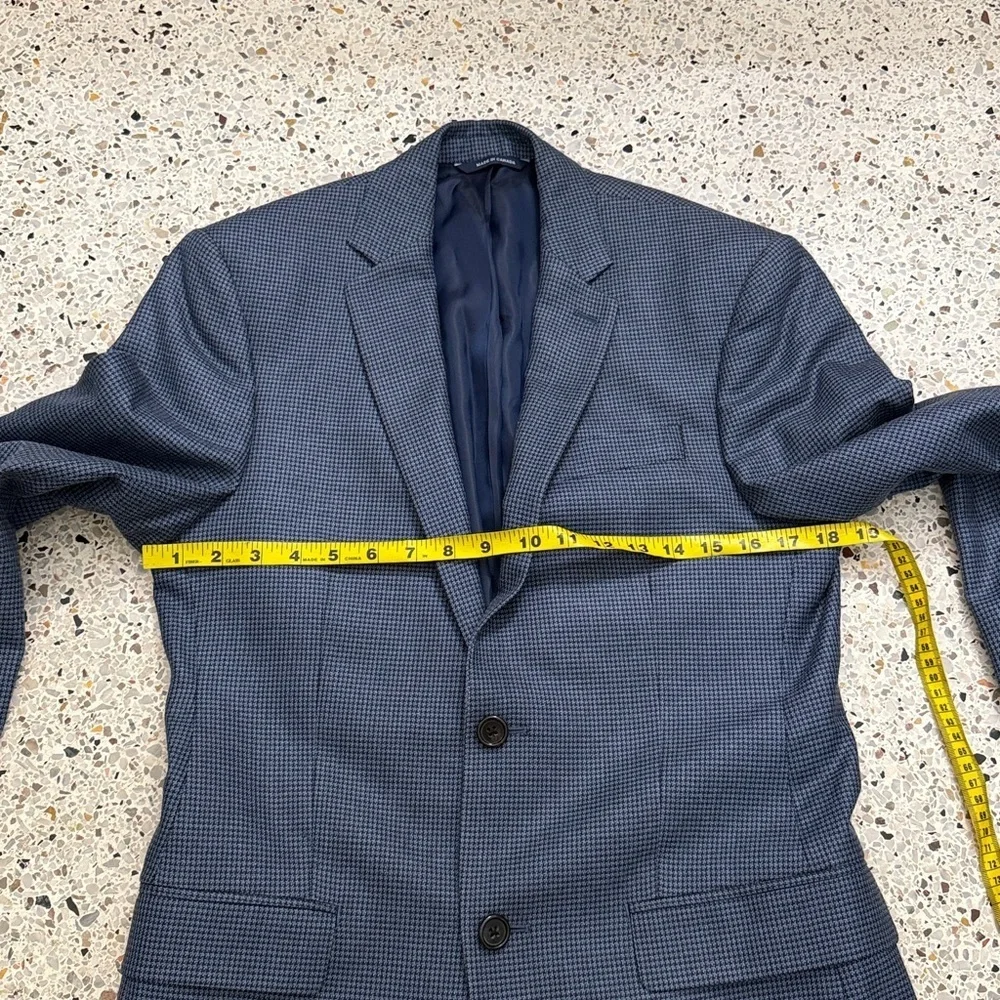 Ralph Lauren silk wool blend blazer jacket navy blue Dillards 36R sports coat